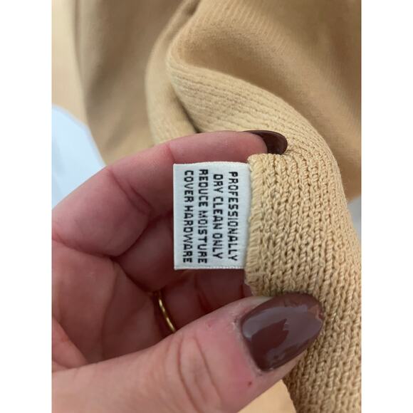 ST. JOHN Collection Old Money SZ 2 Beige Knit Wool Cardigan - Picture 11 of 11